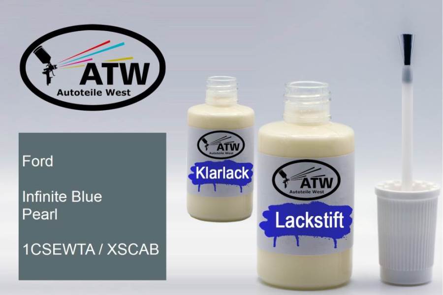 Ford, Infinite Blue Pearl, 1CSEWTA / XSCAB: 20ml Lackstift + 20ml Klarlack - Set, von ATW Autoteile West.